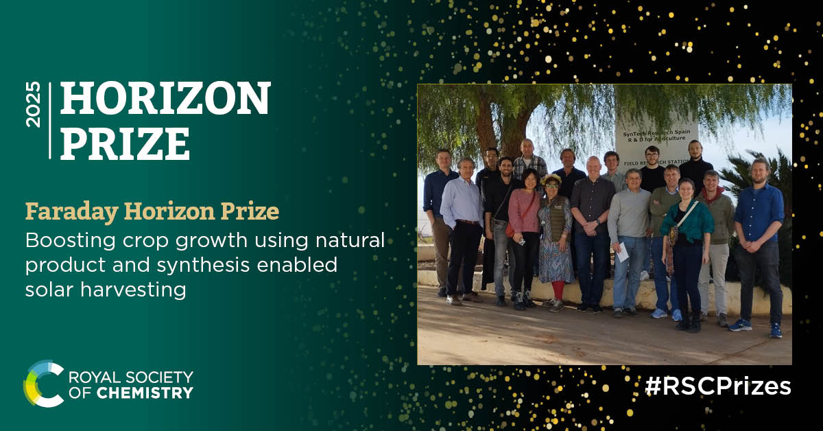 FETOpen project BoostCrop has been awarded the Royal Society of Chemistry Horizon Prize 2025
